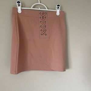 Forever 21 Lace-Up Brown mauve Mini Skirt SIZE SMALL NWOT